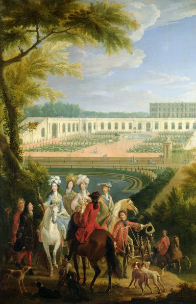 Ansicht der Orangerie in Versailles, nach 1697 von Pierre Denis Martin